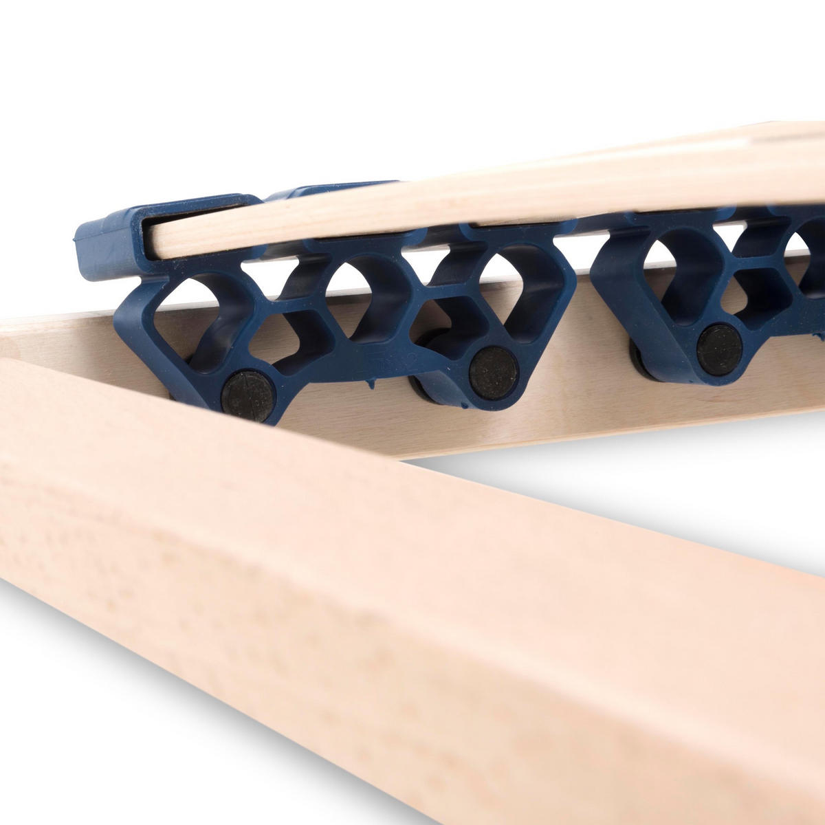 LATTENROST Superflex NV MZV – 7-Zonen-Lattenrost zur Selbstmontage, durchgehender Holm, 42 Leisten - Weiß, Holz (100/220cm) - Betten-ABC