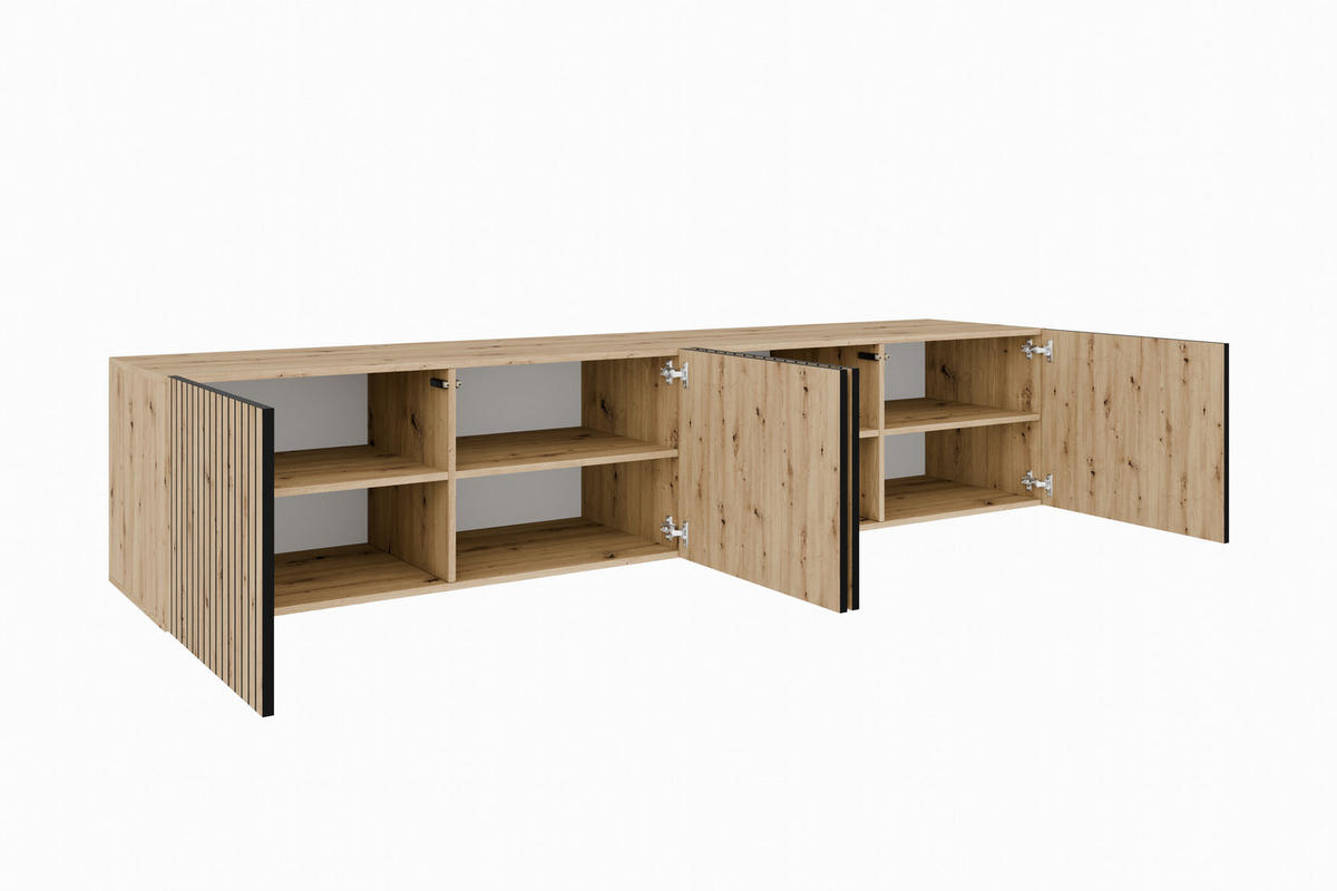 TV-SCHRANK CORA - Eiche Artisan, Holzwerkstoff (200/41/40cm) - Meblini