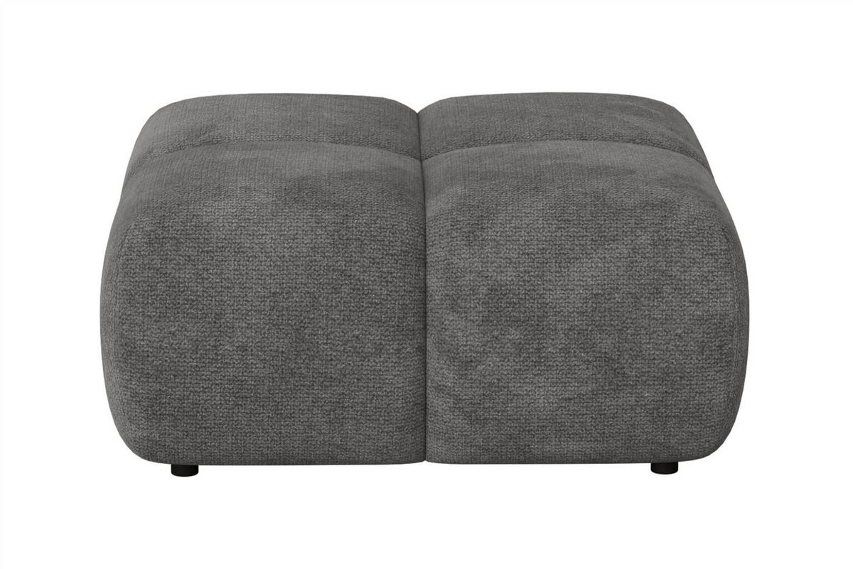 POLSTERHOCKER Vega - Grau, Holzwerkstoff/Textil (90/45/90cm) - Fun Möbel