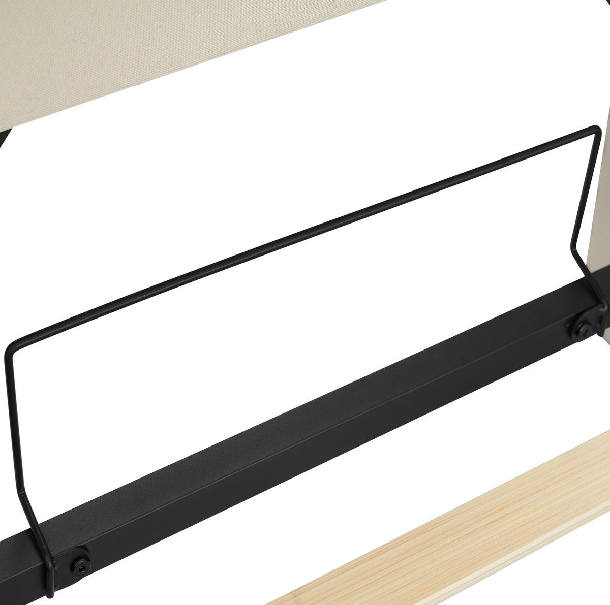 POLSTERBETT mit Stauraum und LED 160x200 cm Leinen Beige - Beige, Metall (160/200cm) - Meubliv