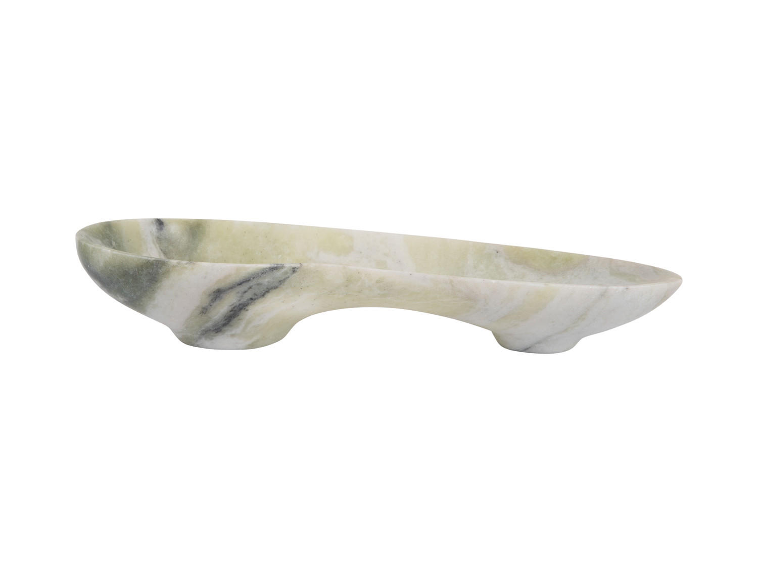 SCHALE Organic 37/13/7 cm - Grün, Naturmaterialien (7cm) - Present Time