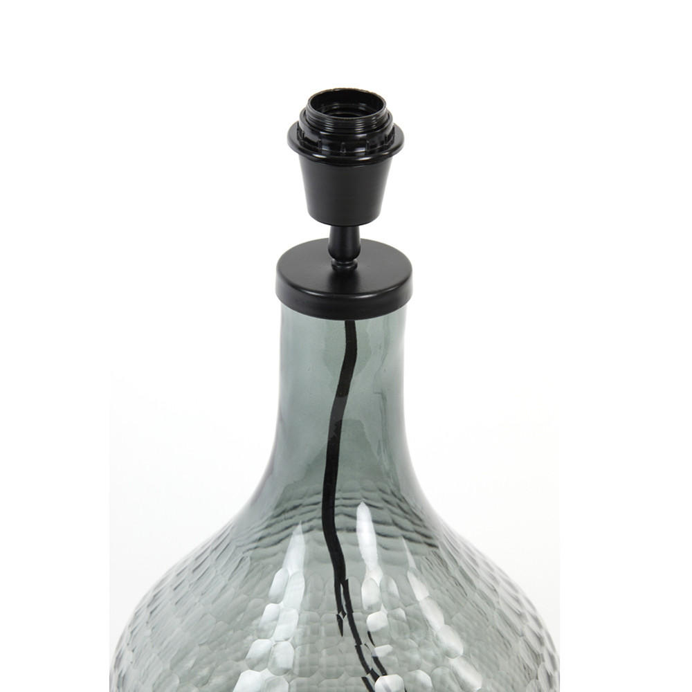 LAMPENFUSS MAEKO Ø25x42 cm, Rauchglas, Grau - Grau, Glas (25/25/42cm) - Light & Living