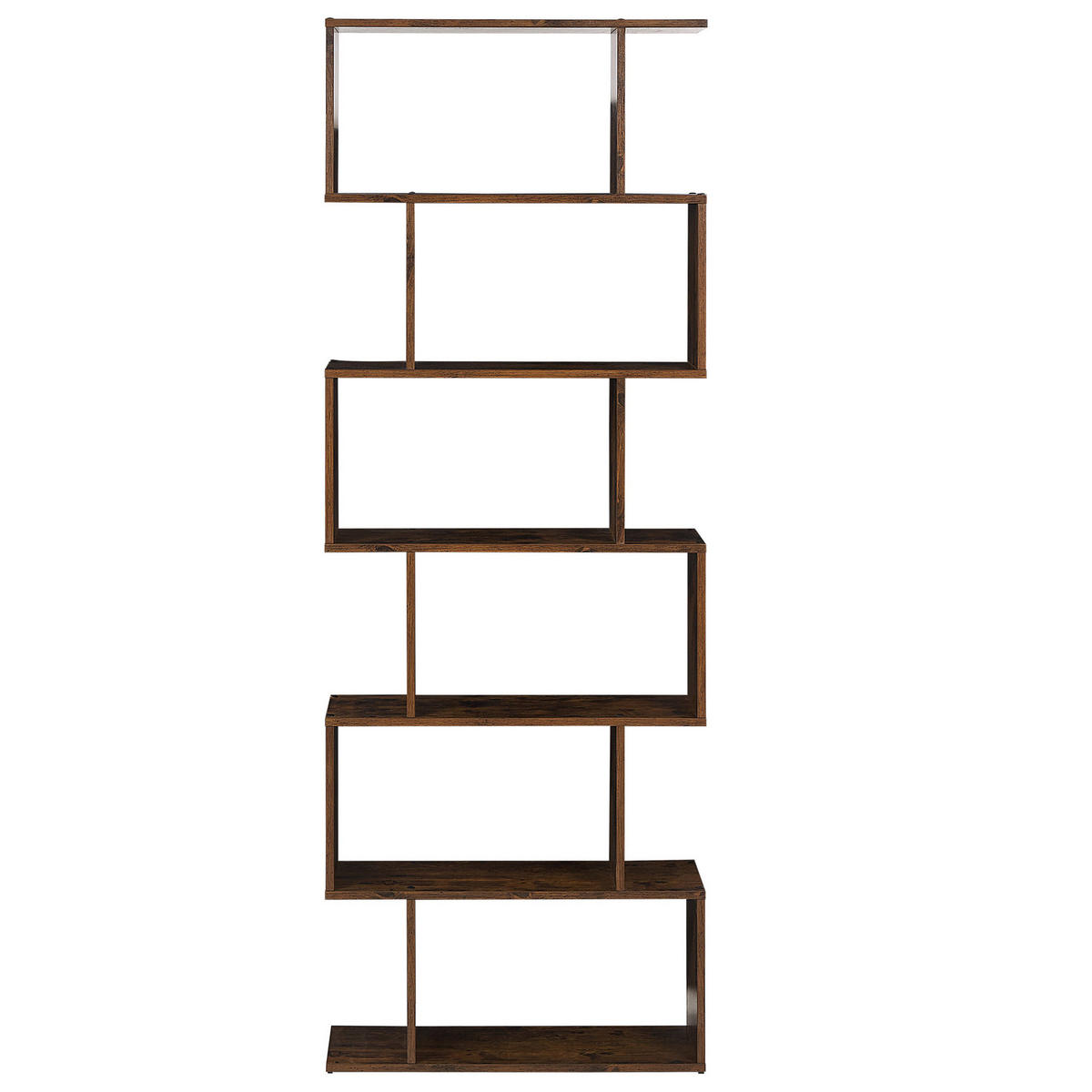 REGAL 6 Fächer Valdosa - Dunkelbraun, Holzwerkstoff (70/191/24cm) - Beliani