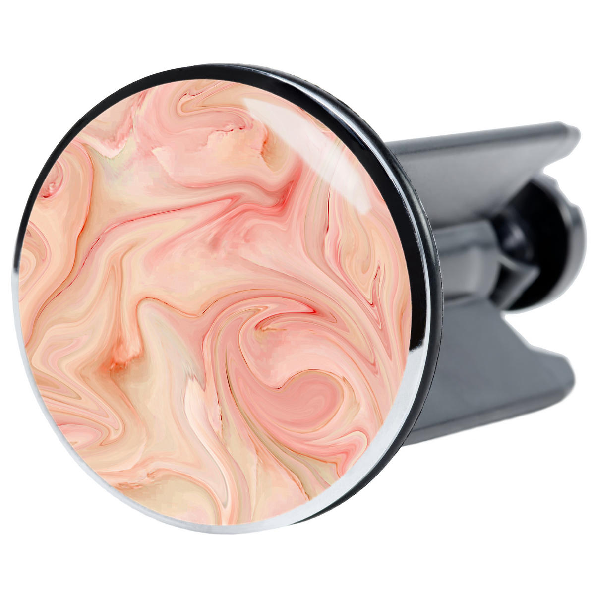 WASCHBECKENSTÖPSEL Rosa Rose - Pink, Kunststoff/Metall (4/7/7cm) - Sanilo