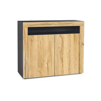 KOMMODE Valencia Eiche Natur / Eiche Natur - Eichefarben, Holzwerkstoff (108/92/40cm) - Vladon