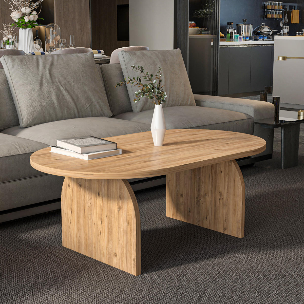 COUCHTISCH Mono Atlantikkiefer - Honig, Holzwerkstoff (120/60/43cm) - Decorotika