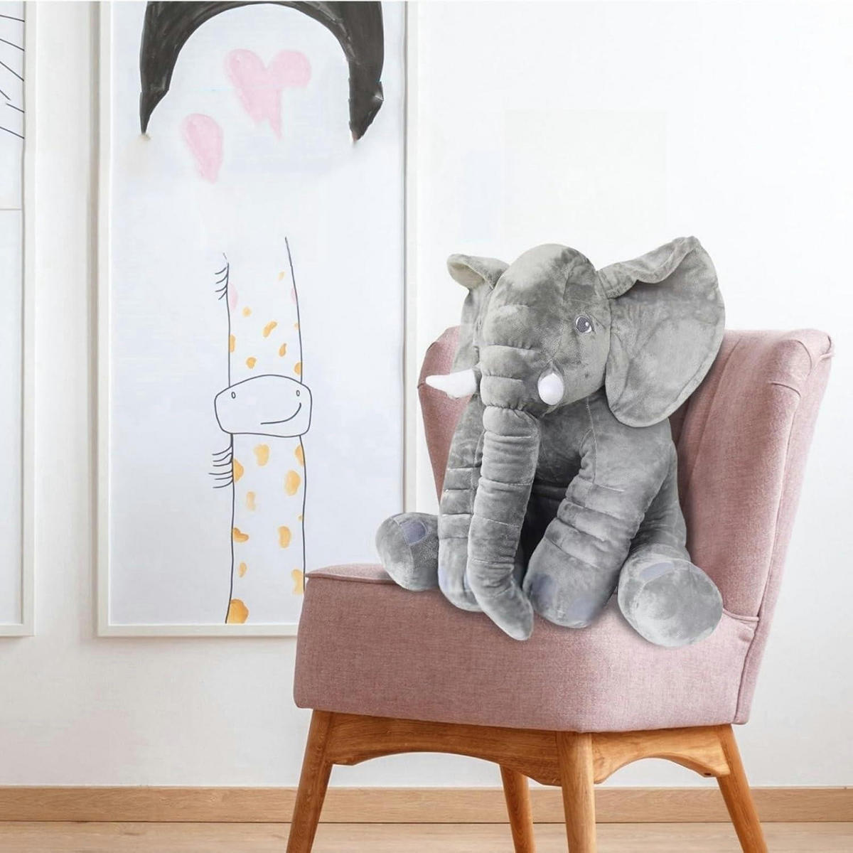 KUSCHELTIER Elefant 60 cm Grau - Grau, Textil (40/60cm)