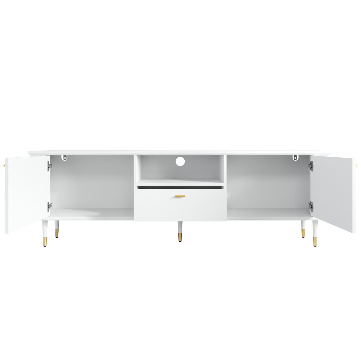 TV-LOWBOARD Weiß 170/36/54 cm - Weiß, Holzwerkstoff (170/54/36cm) - PANGIVO