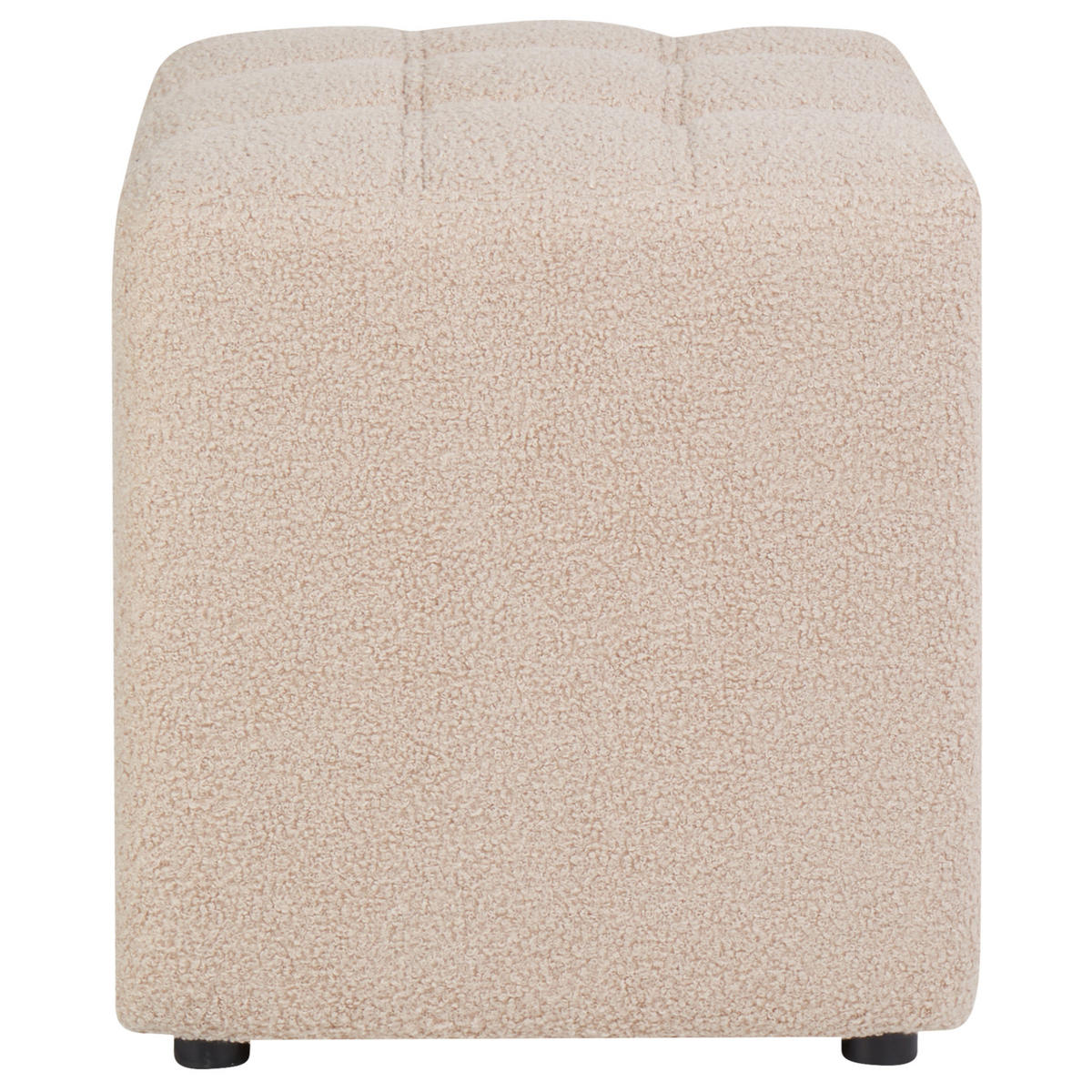 POUF Beige Kansas - Beige, Textil (38/39/38cm) - Beliani