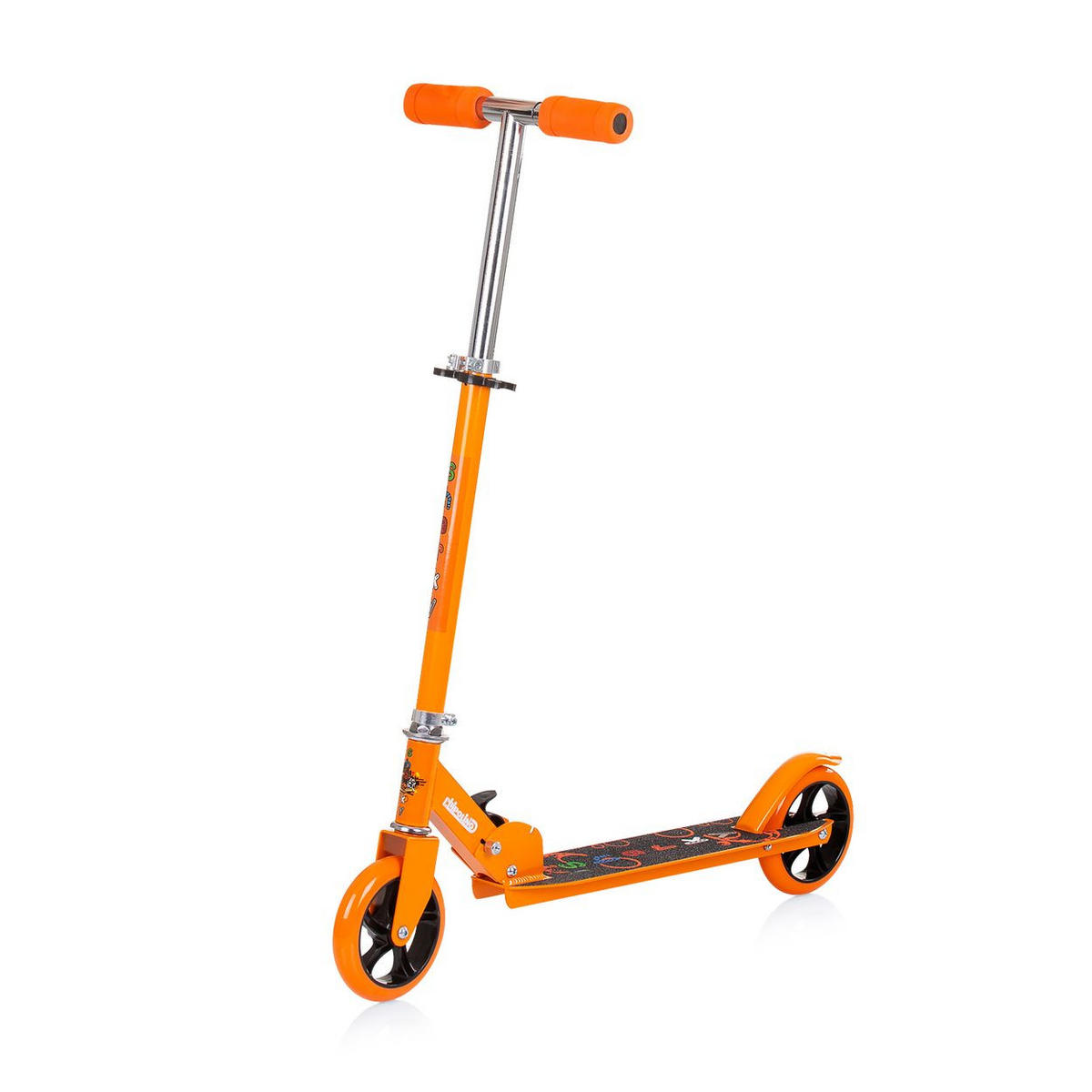 KINDERROLLER Sharky orange PU Räder ABEC-7 Lager Bremse verstellbar - Orange, Metall (73/26/80cm) - Chipolino
