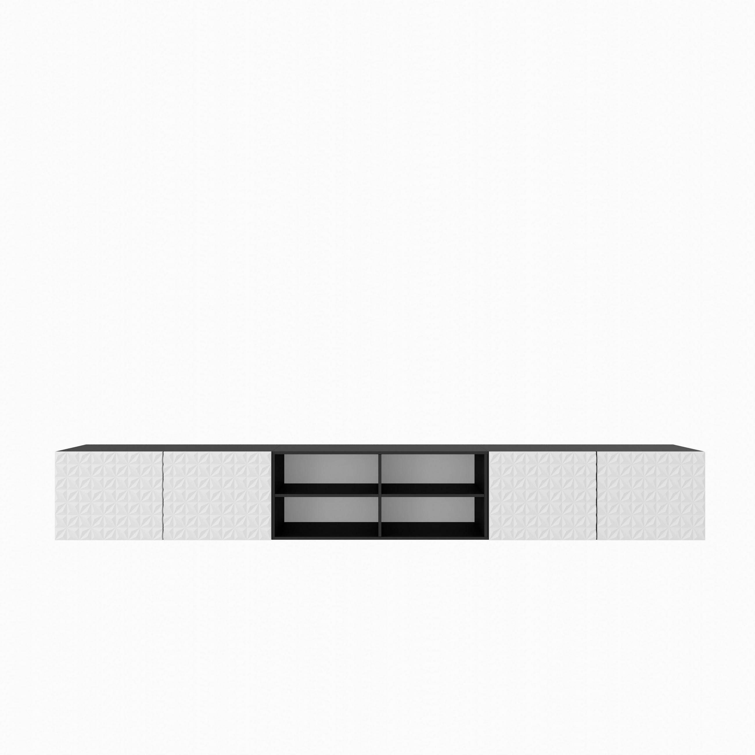 LOWBOARD ROVA 300/41/40 cm, Hängender TV-Schrank Anthrazit / Weiß - Anthrazit/Weiß, Holzwerkstoff (300/41/40cm) - MASSENO