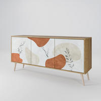 SIDEBOARD TRANQUIL TWIG, Eicheneffekt, 164,5x42x77,5 cm, 3 Türen - Eichefarben/Buchefarben, Holzwerkstoff/Buchenholz (164.5/77.5/42cm) - SpaceRebels