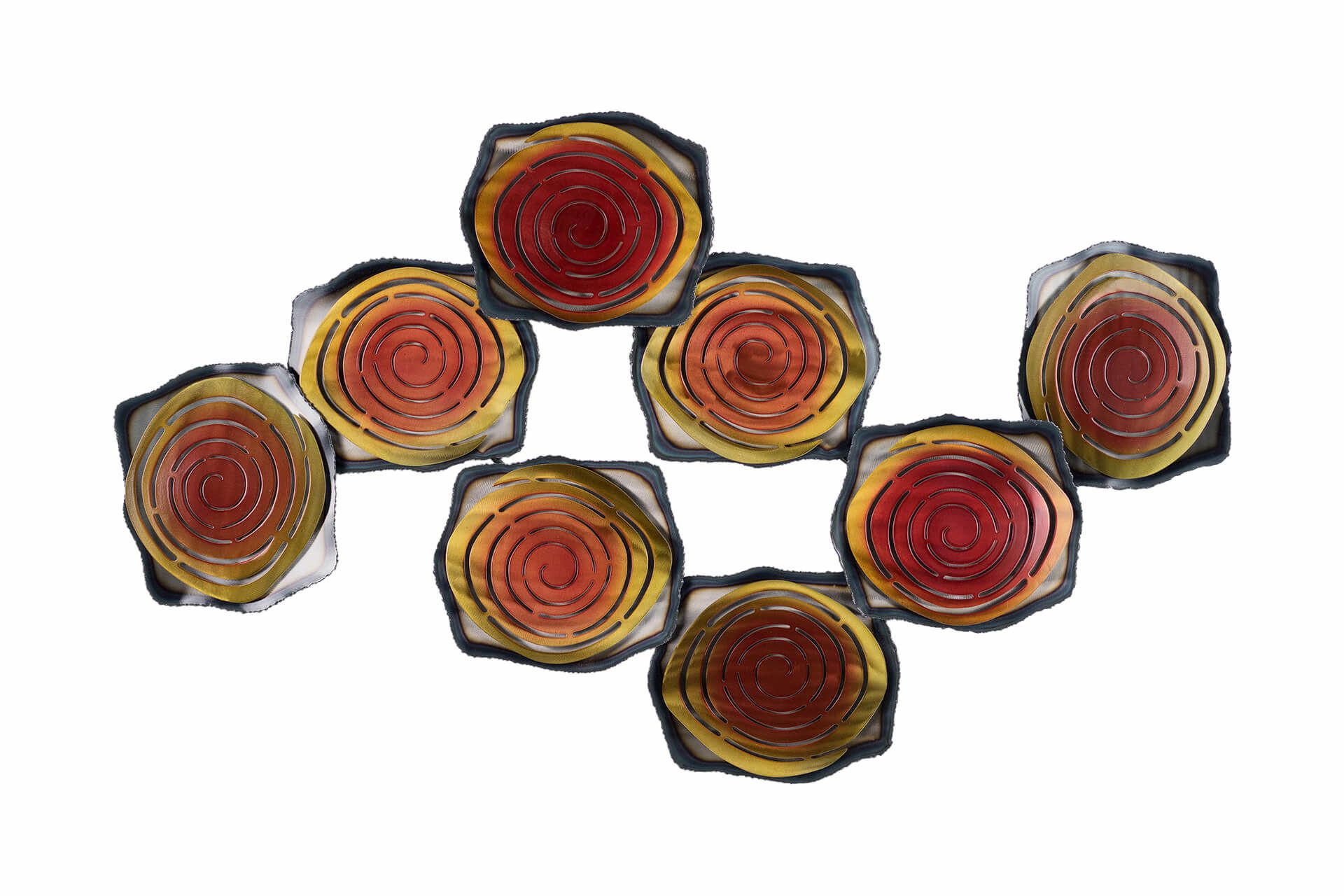 KUNSTLOFT KOVOVÁ NÁSTĚNNÁ DEKORACE ČERVENÁ, 124/69 CM