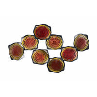 WANDDEKO Rot 124/69 cm - Rot, Metall (5.8/69/8cm) - KUNSTLOFT