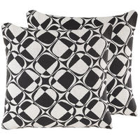 DEKOKISSEN 2er-Set Schwarz-Weiß 45/45 cm Koture - Schwarz, Naturmaterialien/Textil (45/45cm) - Beliani