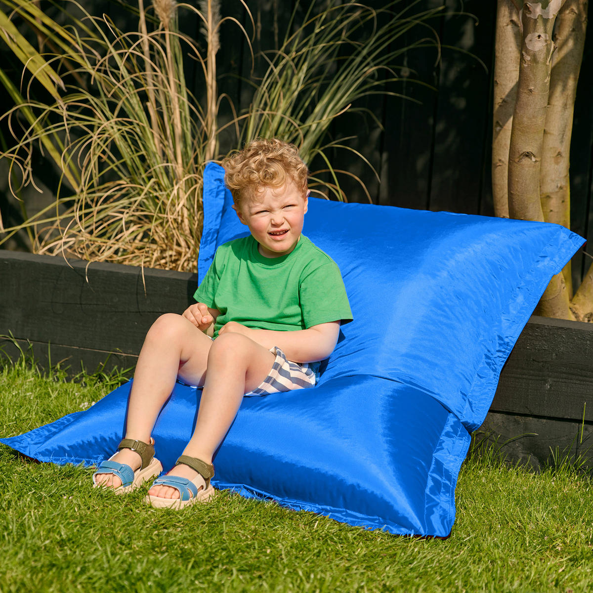 OUTDOORSITZSACK für Kinder - Blau, Kunststoff (100/20/125cm) - Veeva