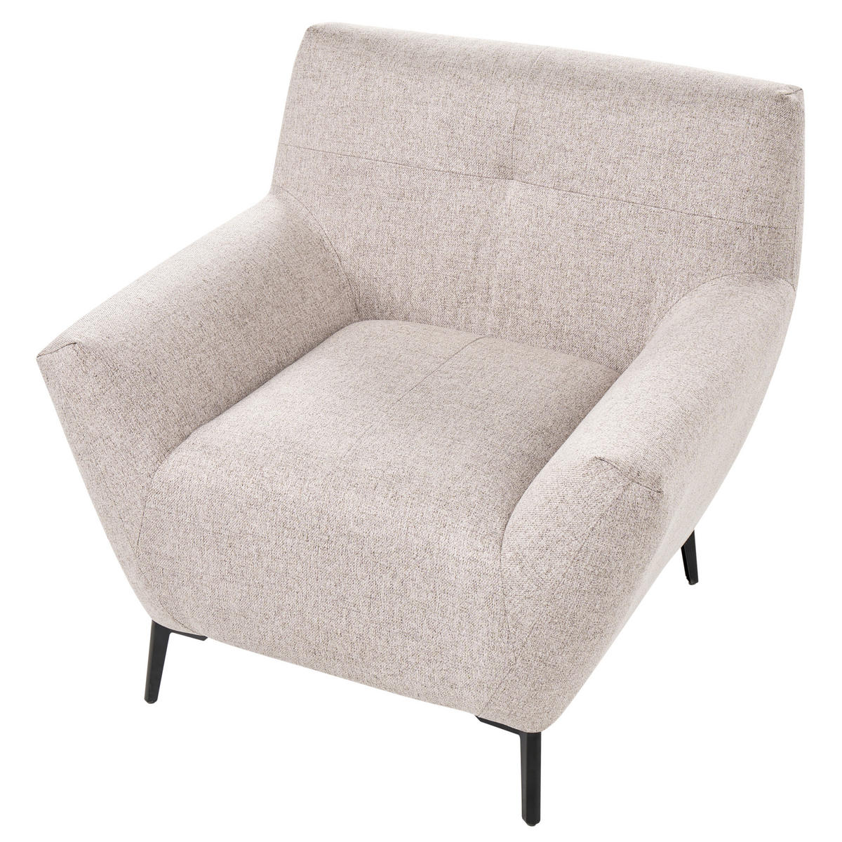 SESSEL Stoff Beige Lakene - Beige, Textil (94/88/88cm) - Beliani