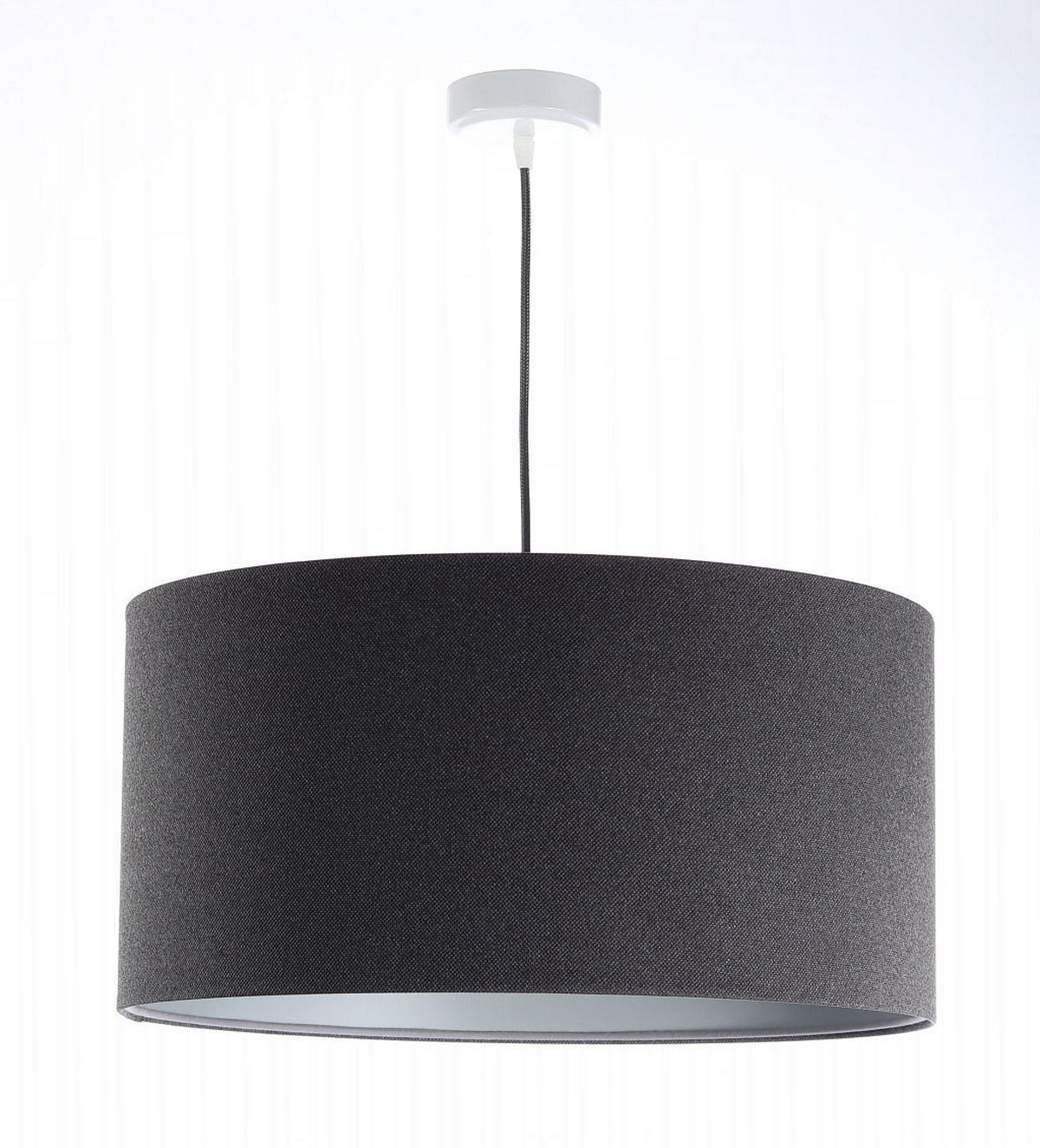 HÄNGELEUCHTE Grau 40/20 cm - Schwarz/Grau, Kunststoff (40/0.4/20cm) - ONZENO