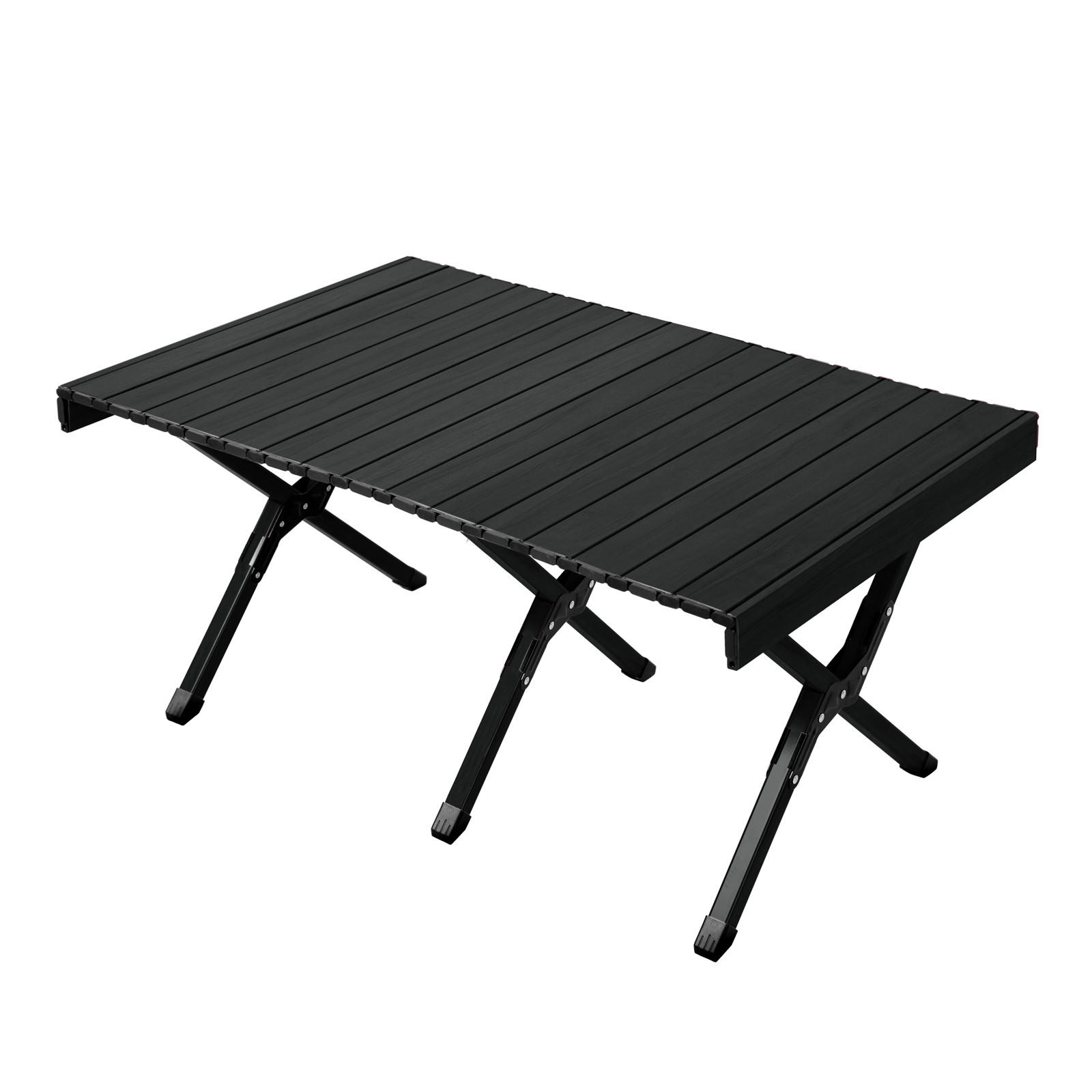 CAMPINGTISCH klappbar aus Aluminium Schwarz - Schwarz, Metall (60/119/44.5cm) - JAWINIO