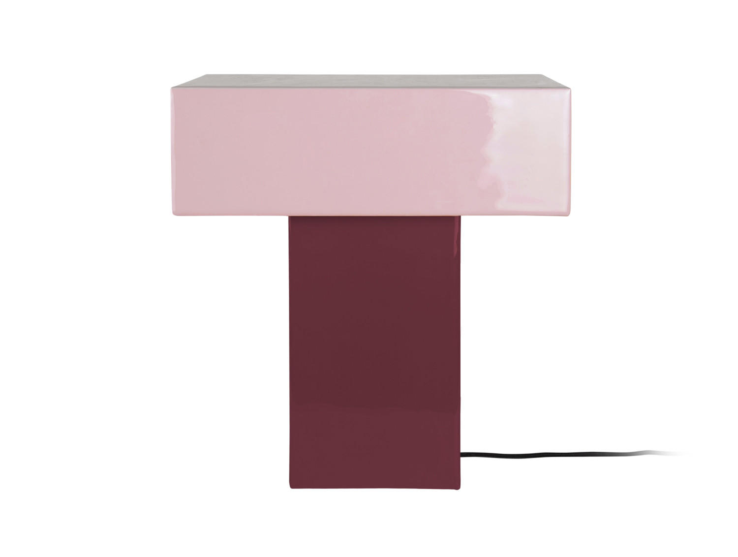 TISCHLAMPE Grato Recto Lila 32/15/35 cm - Lila, Metall (32/15/35cm) - Leitmotiv