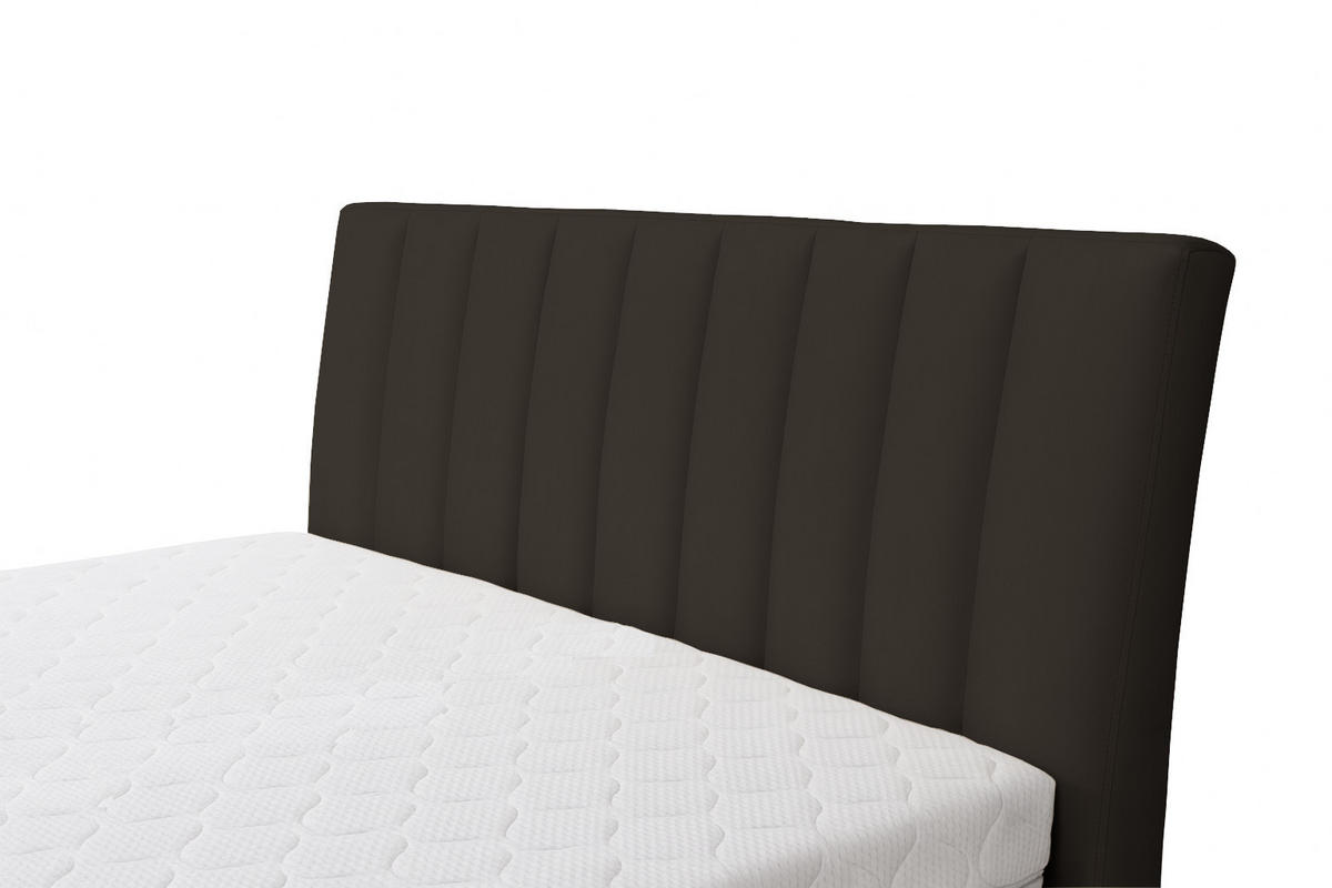 POLSTERBETT mit Bettkasten und Matratze NUBIA, Braun, 140x200 cm - Braun, Textil (140/200cm) - KS Home Concept