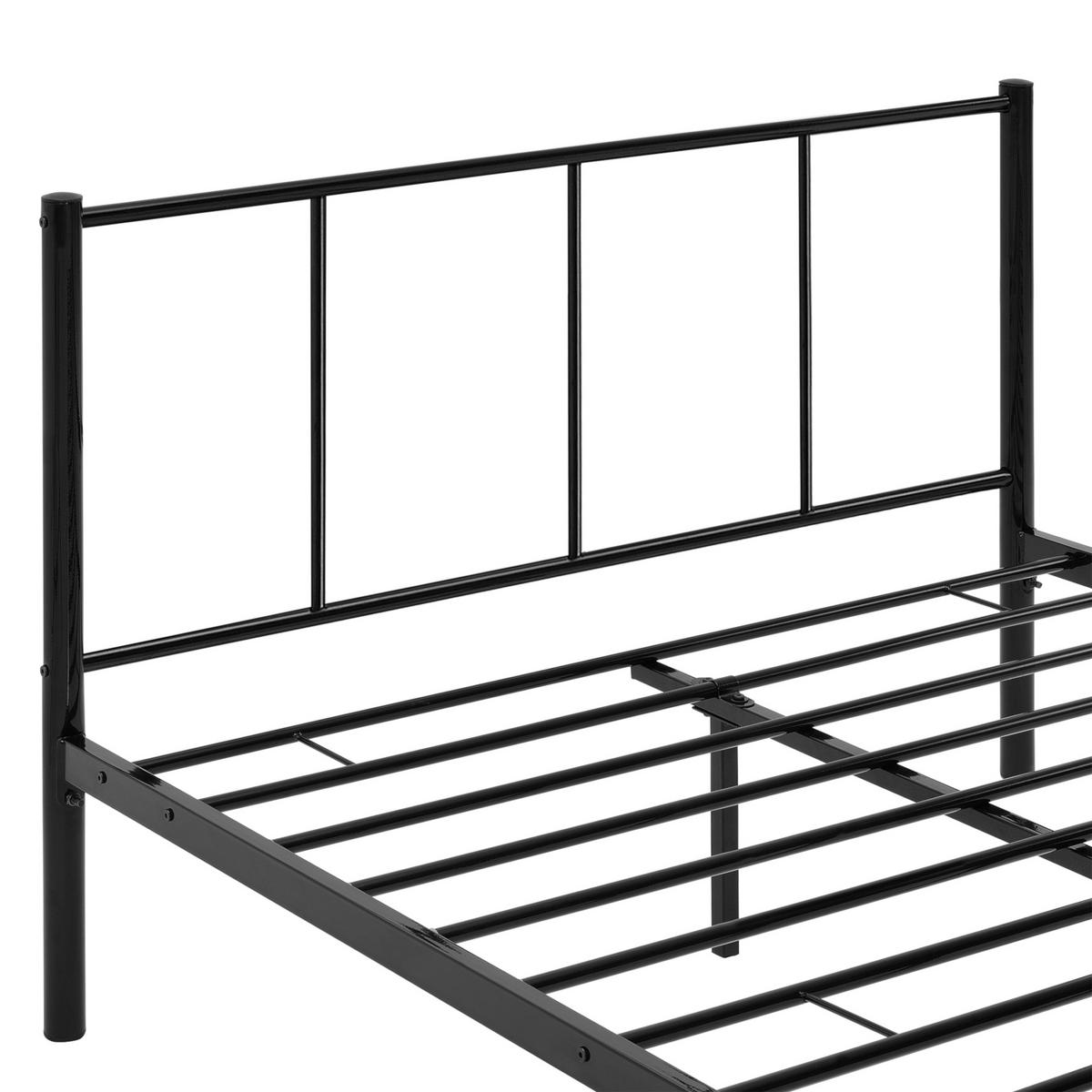 METALLBETT Laos - Schwarz, Metall (120/200cm) - [en.casa]