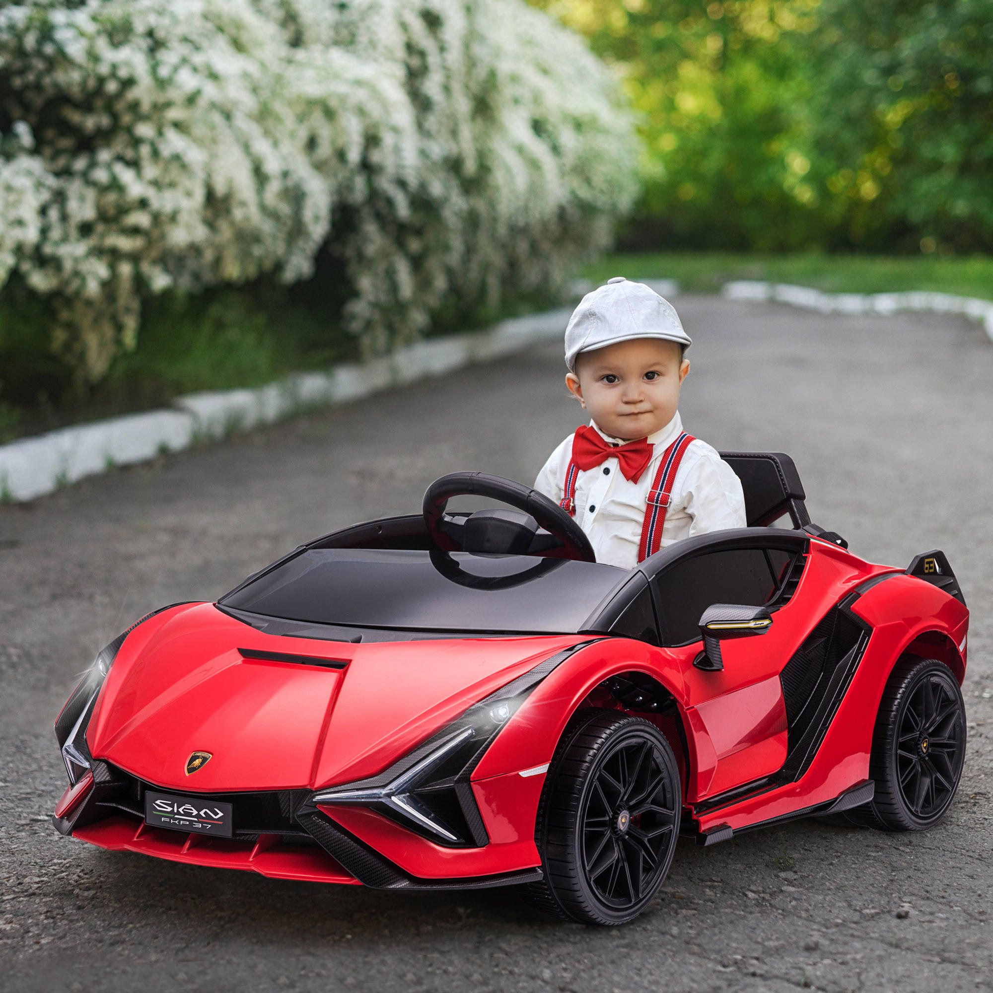 KINDER ELEKTROAUTO, Kunststoff+ Metall, Rot - Rot, Metall (108/62/40cm) - HOMCOM