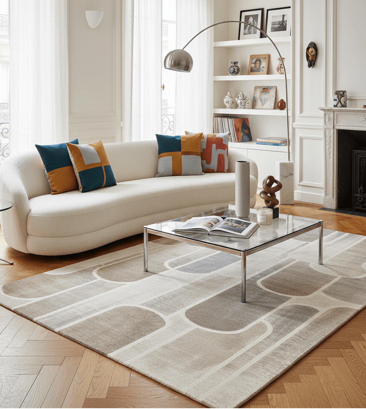 TEPPICH, Sehr weicher Design mehrfarbig - Multicolor, Textil (120/170cm) - AFK Living