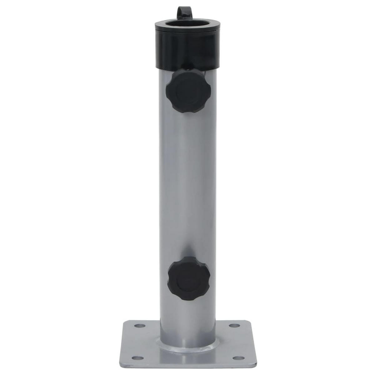 SONNENSCHIRMSTÄNDER Für Ø38/48 Mm Mast Silbern Stahl - Silberfarben, Metall (12.5/12.5cm) - vidaXL