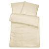 BETTWÄSCHE Damast 135x200 Creme gestreift - Bettbezug aus 100% Baumwolle - Creme, Textil (135/200cm) - Carpe Sonno
