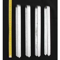 BODENANKER 4 Stück verzinkt für Rosenbogen 30 cm XL - Grau, Metall (38/30/20cm) - DanDiBo