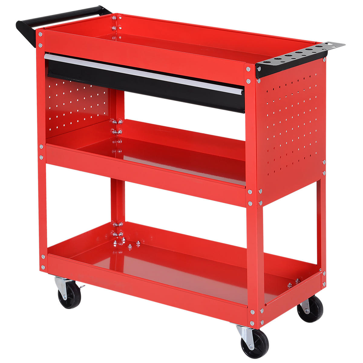 WERKZEUGTROLLEY DE-09514 Rot - Rot, Metall (35/76/82cm) - ComfortXL