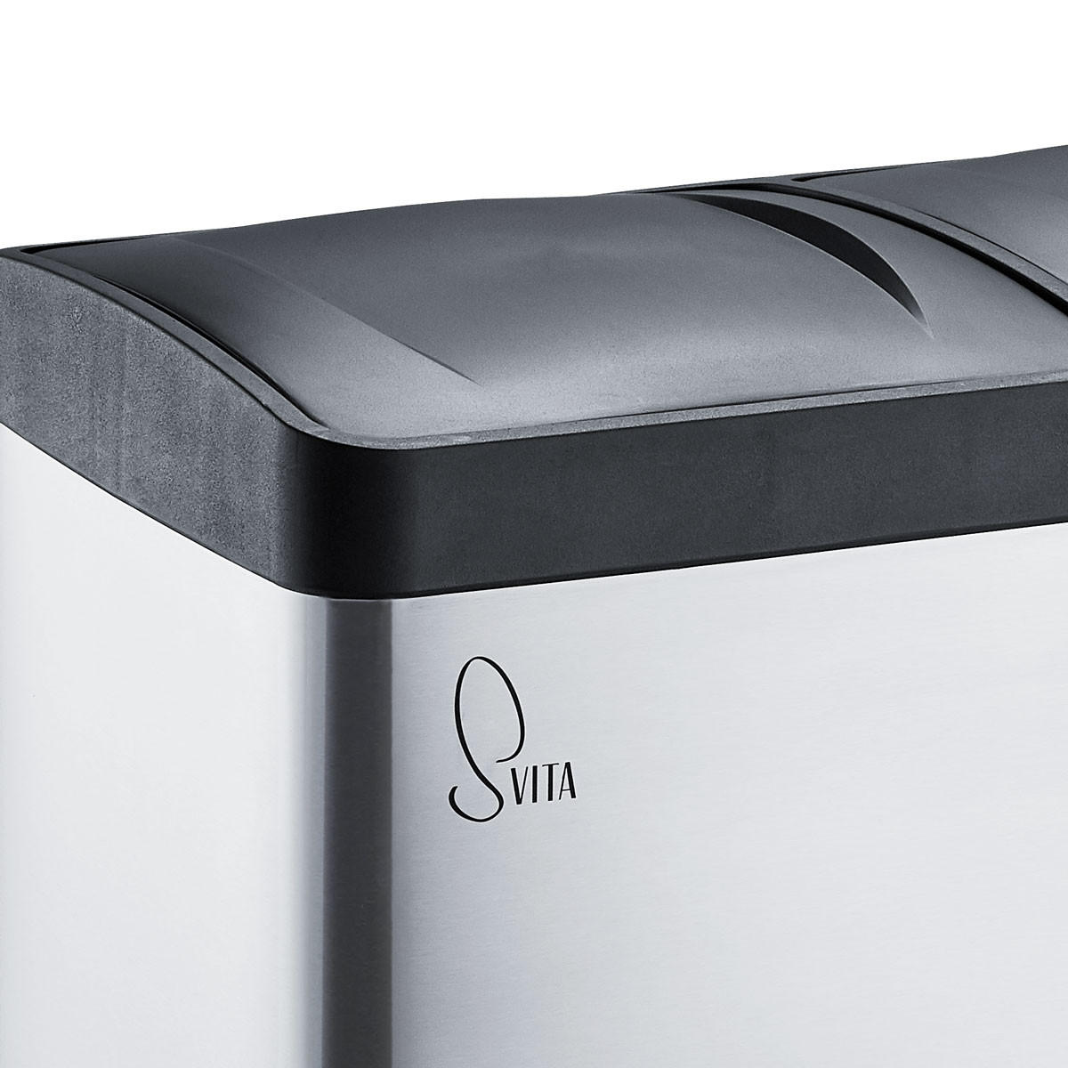 MÜLLEIMER T2X24 Silber - Silberfarben, Metall (59/54/33cm) - SVITA