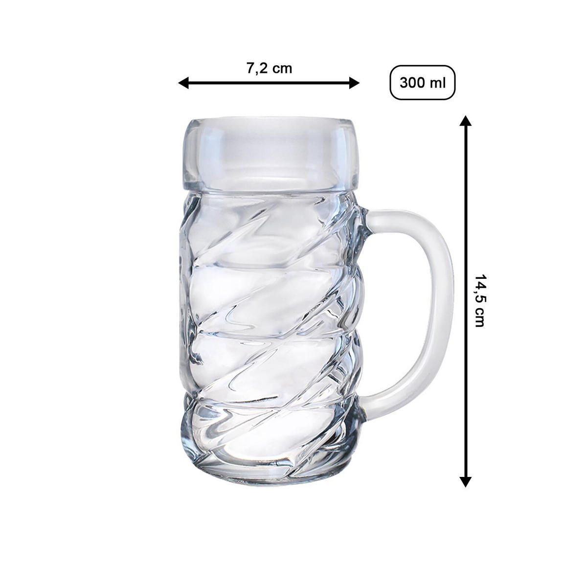 BIERKRÜGE Diamond transparent 0,3 Liter 6er Set - Transparent, Glas (0.3L) - Stölzle Lausitz