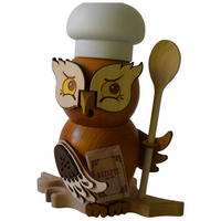 RAUCHFIGUR Eule Koch 15 cm - Multicolor, Holz (10/15/10cm)