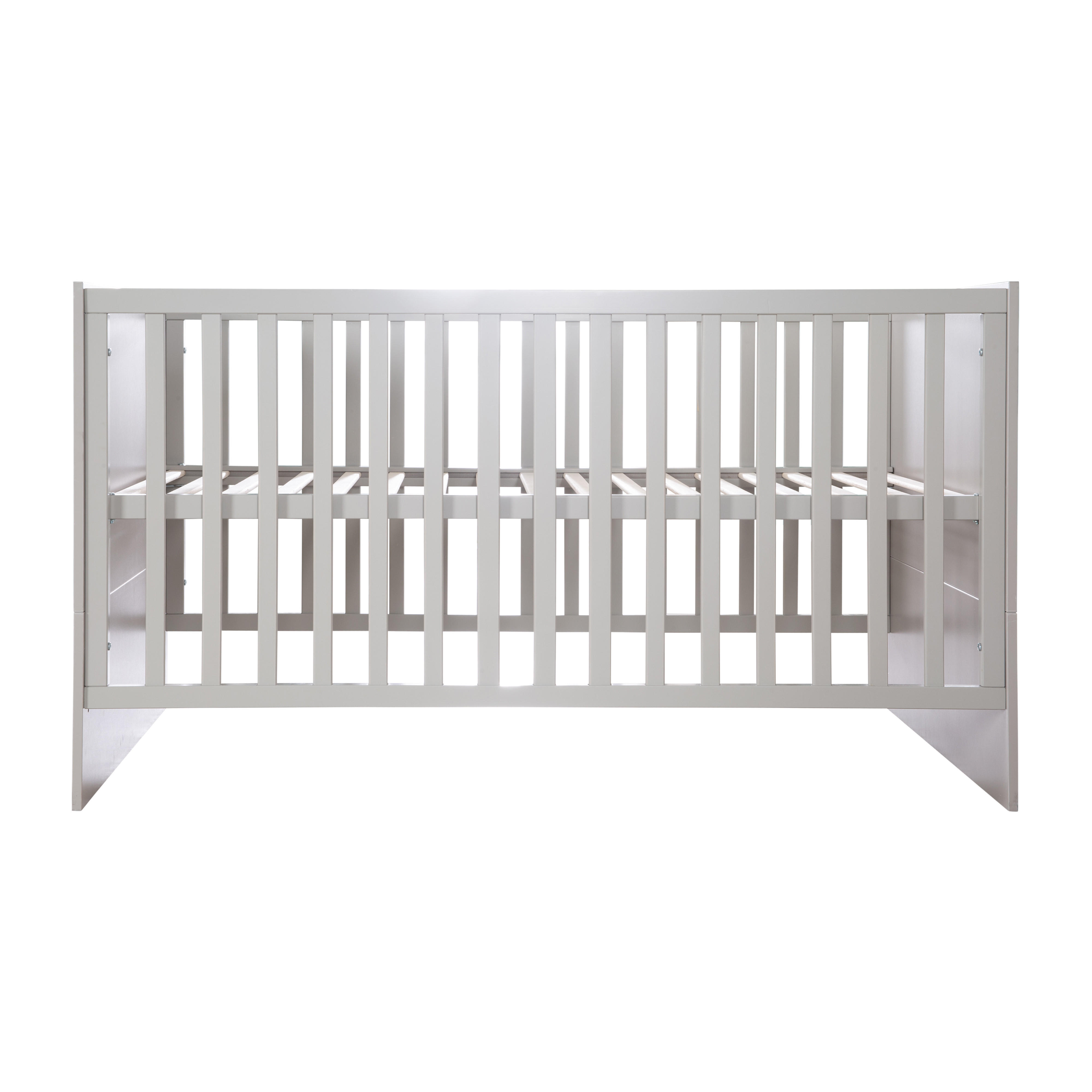 BABYBETT Lea 70 x 140 cm - Hellgrau, Holzwerkstoff (70/140cm) - Roba