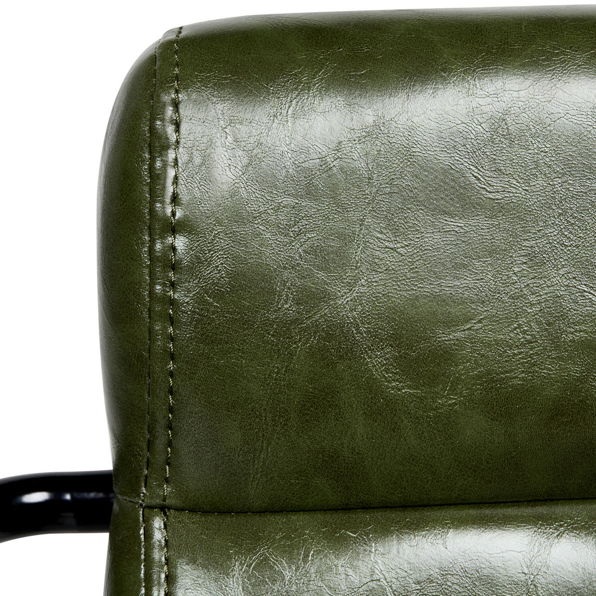 SKRIVBORDSSTOL grön Candor - Mörkgrön/Svart, Plast (47/74/45cm) - Beliani