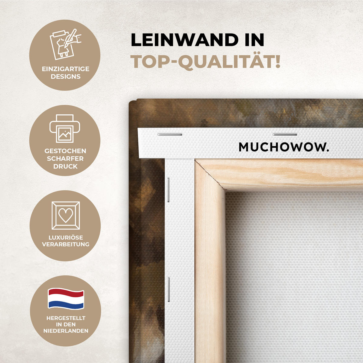 LEINWANDBILD Jesus - Kniend - Waldlandschaft - Betend Wandbilder 80x60 cm - Beige/Hellblau, Textil (80/60cm) - MuchoWow