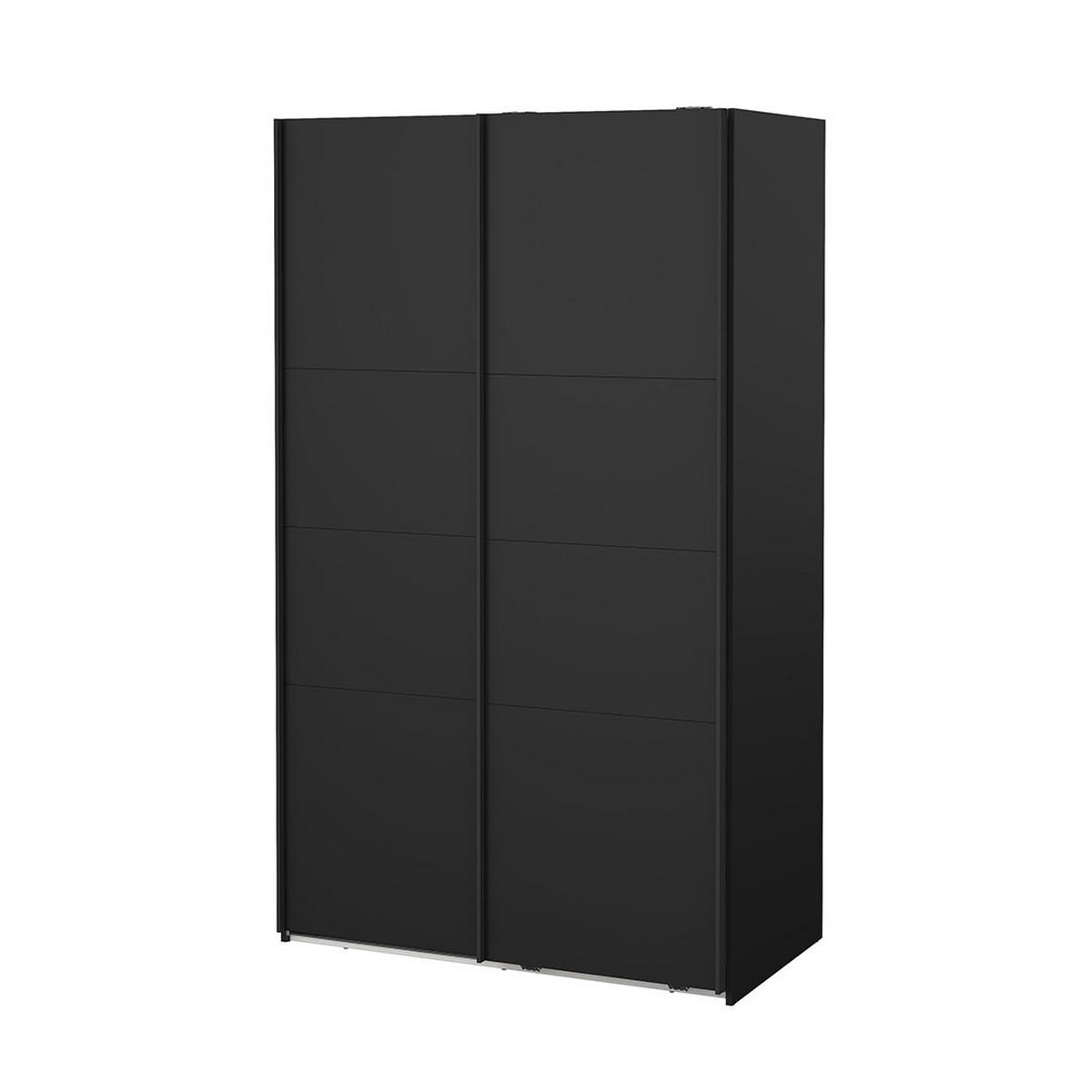 SCHIEBETÜRENSCHRANK, Catania, Schwarz, Holzwerkstoff, 119 x 67 x 201 cm - Schwarz, Holzwerkstoff (119/201/67cm) - ebuy24