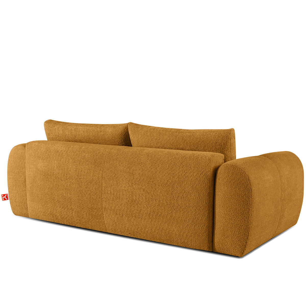 EINZELSOFA LIRA, Honigfarben, Bouclé - Honig, Holz/Holzwerkstoff (256/84/112cm) - KONSIMO®