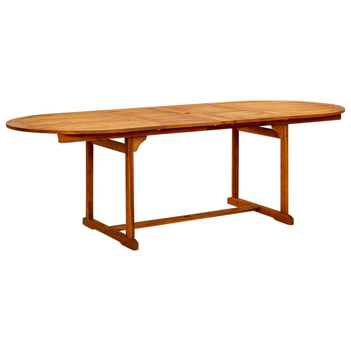 GARTEN-ESSTISCH (160-240)X100/75 Cm Massivholz Akazie - Braun, Holz (240/100/75cm) - vidaXL