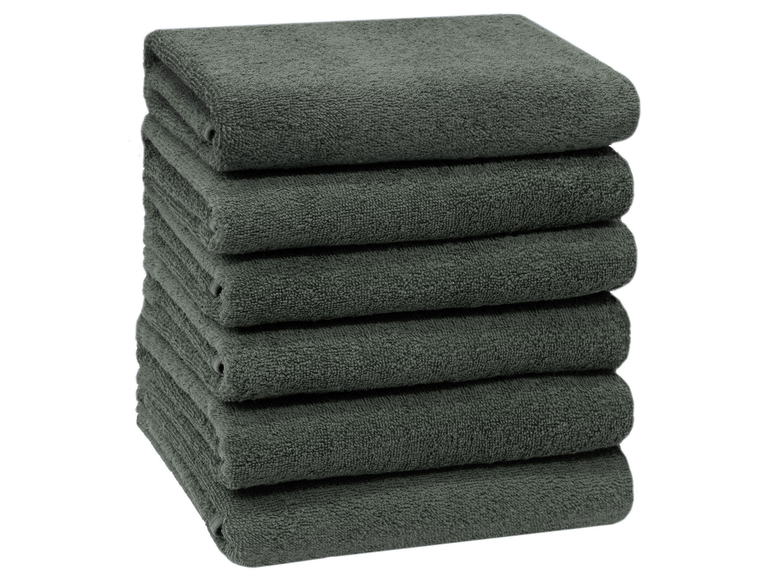 HANDTÜCHER, 6er-Set, 50x100 cm, 100% Baumwolle, Grau - Anthrazit, Textil (50/100cm) - Zollner