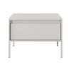COUCHTISCH Trentinis 1S Beige 68/48,4/68 cm – Geriffelten Fronten - Beige, Holzwerkstoff/Metall (68/68/48.4cm) - AX Living