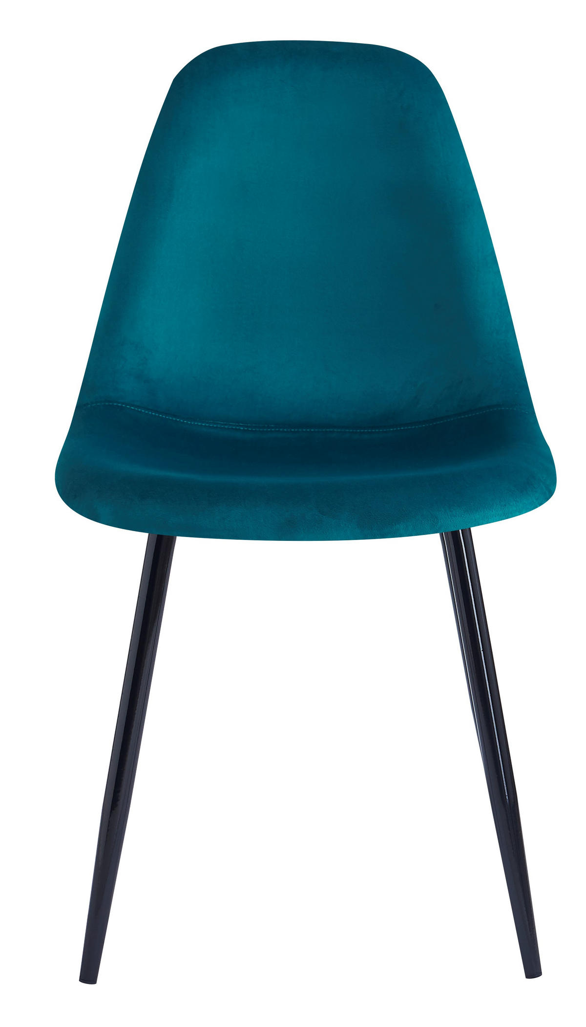 STUHL 4er-Set Samt Blau - Blau, Textil (46.5/86/44cm) - Nordlys