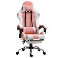 GAMINGSTUHL, Kunstleder, PVC, Rosa+Weiß - Multicolor, Kunststoff (67/127/64cm) - Vinsetto