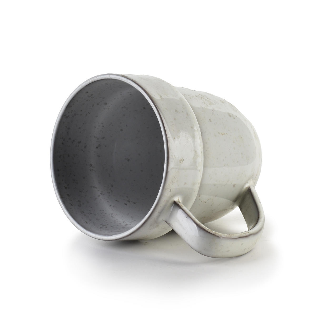 BECHER Basic Nature Grau 13/9/10 cm Keramik - Hellgrau, Keramik (0.3L) - Mondex