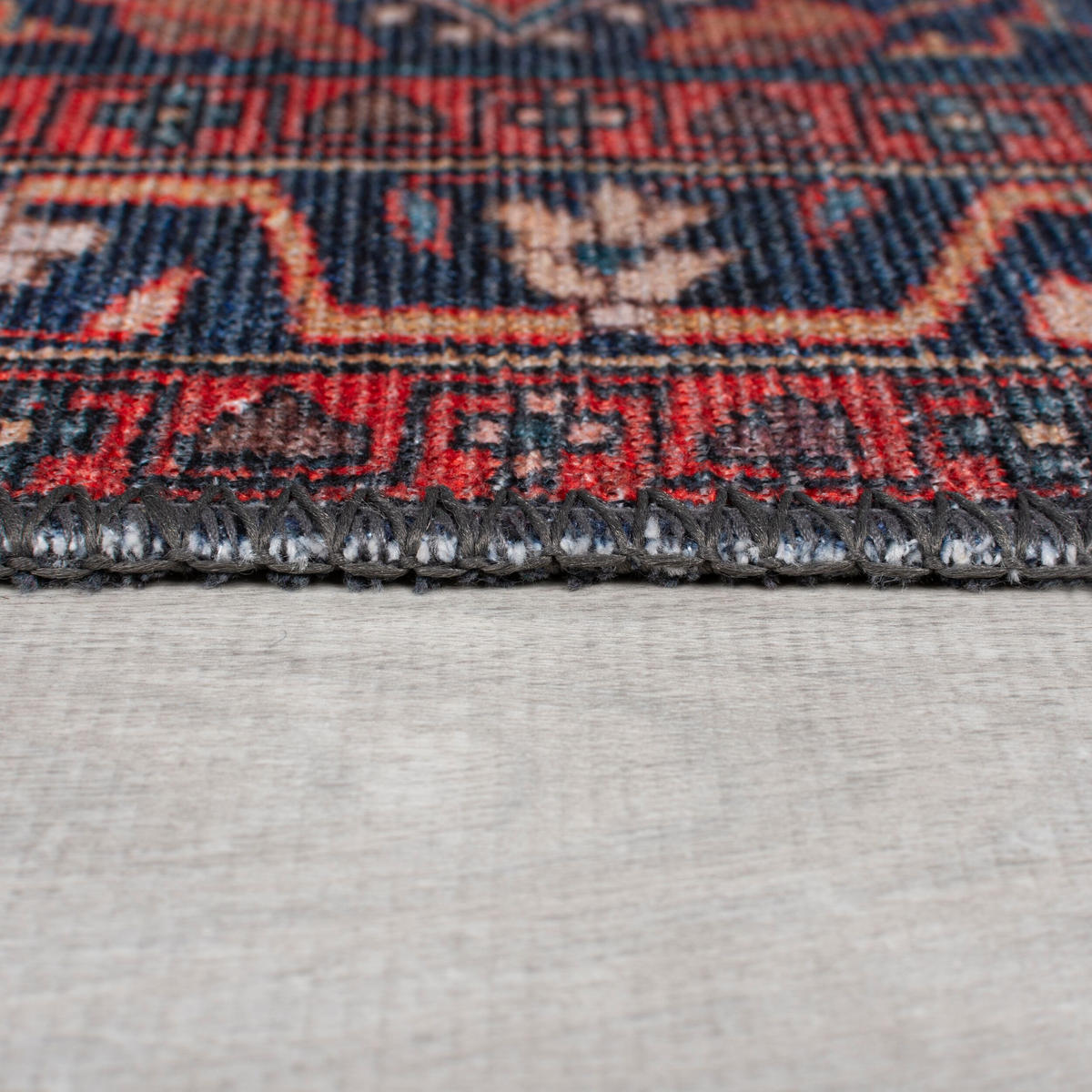 TEPPICH waschbar Medallion Muster, Orientalisch, Wohnzimmer schmutzabweisend Rot Rechteckig 190x290 - Rot, Textil (190/290cm) - KADIMA DESIGN