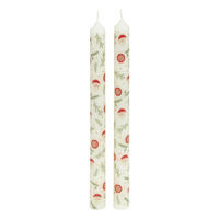 TISCHKERZEN festliches Muster 2,1/2,1/24,5 cm - Multicolor, Paraffin (2.1/24.5/2.1cm) - Atmosphera Createur d´interieur