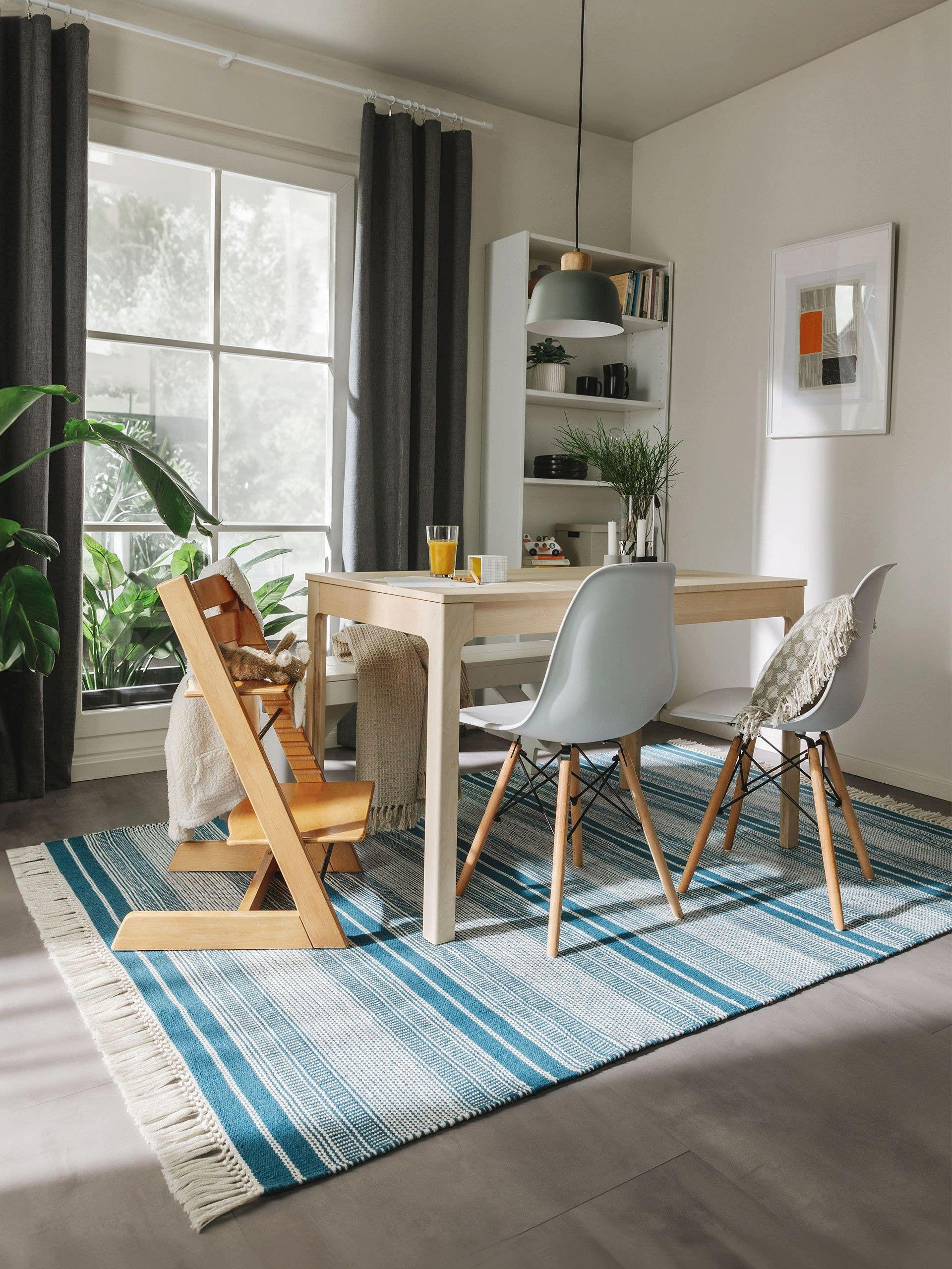 OUTDOOR-TEPPICH Siena handgewebt 200/300 cm - Petrol, Kunststoff (200/300cm) - benuta Nest