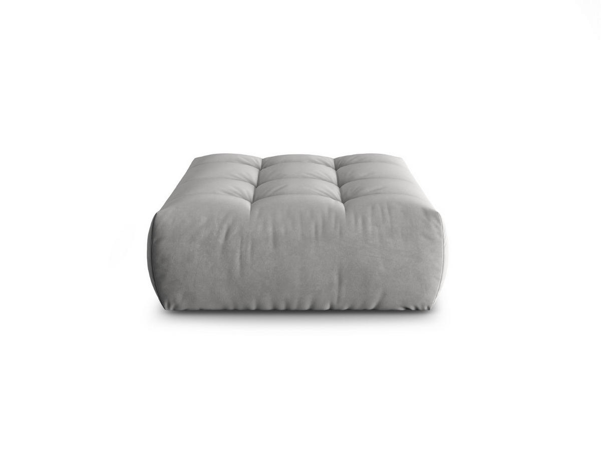 POUF Bloom aus Samt grau - Grau, Textil (101/42/110cm) - Micadoni